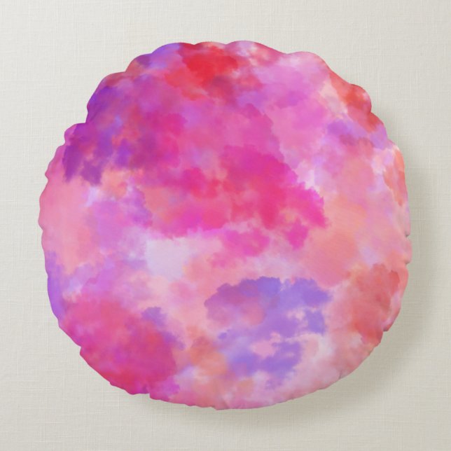 Modern Abstract Texture design Round Cushion (Front)