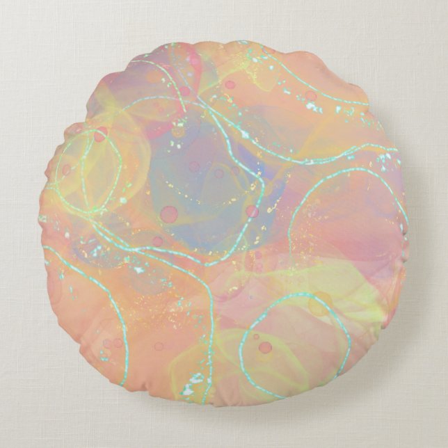 Modern Abstract Texture design Round Cushion (Front)