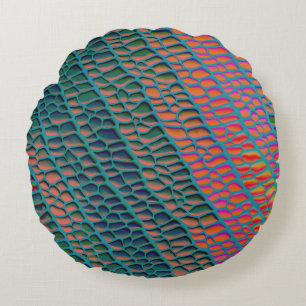 Modern Abstract Texture design Round Cushion
