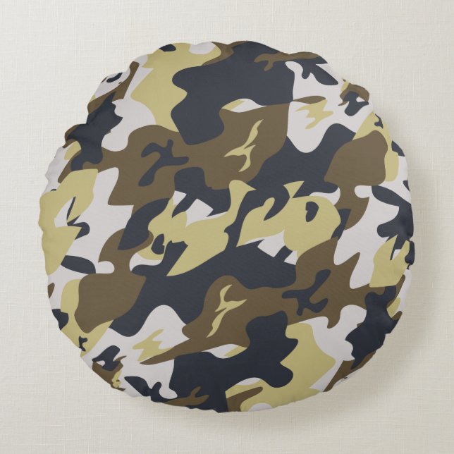 Modern Abstract Texture Round Cushion (Front)