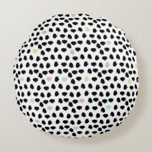 Modern Abstract Texture Round Cushion
