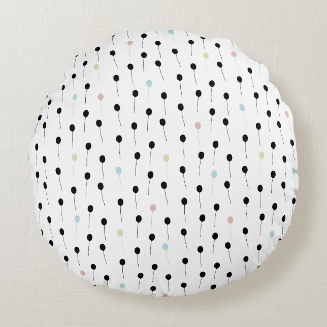 Modern Abstract Texture Round Cushion (Front)
