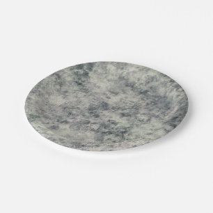 Modern Abstract Textured Grey Lavender Sage Green Paper Plate