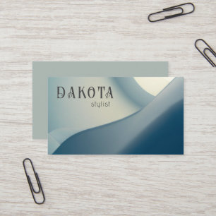 Modern Abstract Trendy Neutral Blue Business Card