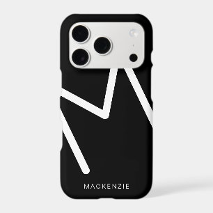 Modern Abstract Typography Initial Letter Black