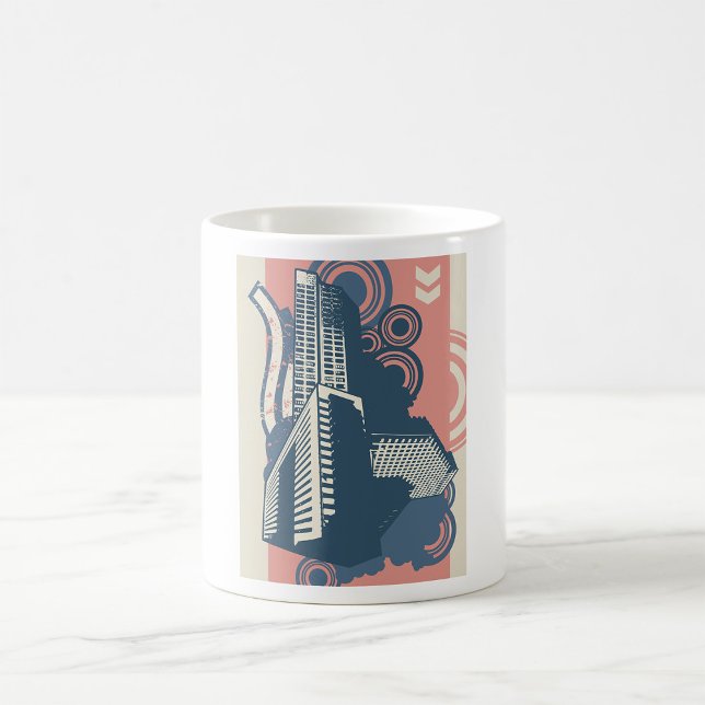 Modern Abstract Urban Background Vibrant Cityscape Coffee Mug (Creator Uploaded)