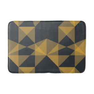 Modern, abstract, urban geometric triangle pattern bath mat
