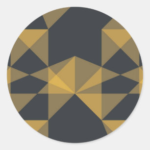 Modern, abstract, urban geometric triangle pattern classic round sticker
