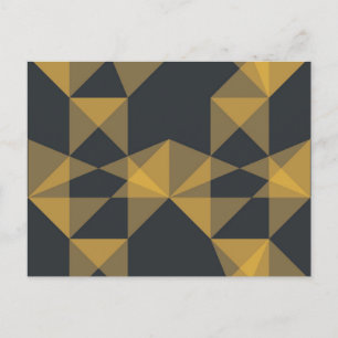 Modern, abstract, urban geometric triangle pattern postcard