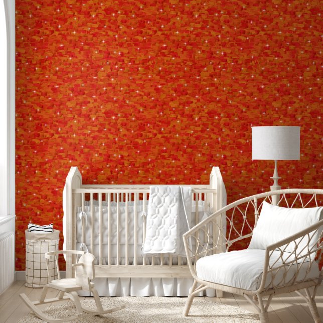 Modern abstract vintage retro stars peel stick  wallpaper (Kids)