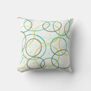 modern abstract watercolor art painted design cushion
