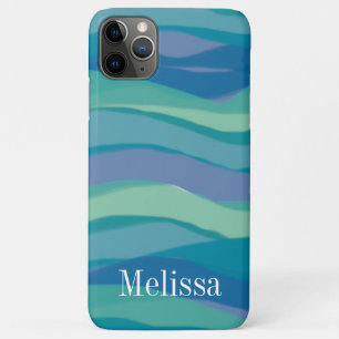 Modern Abstract Watercolor Blue Custom iPhone 11 Pro Max Case