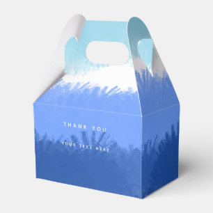 Modern Abstract Watercolor Blue Tones Favour Box