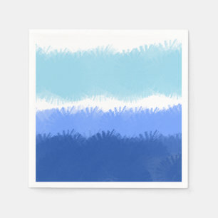 Modern Abstract Watercolor Blue Tones Napkin