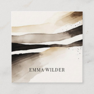Modern Abstract Watercolor Business Card