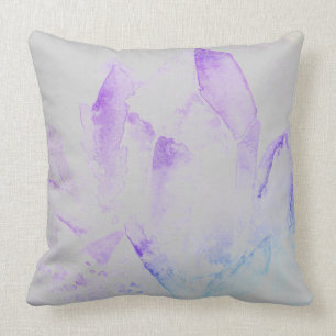 *~* Modern Abstract Watercolor Crystals New Age Cushion
