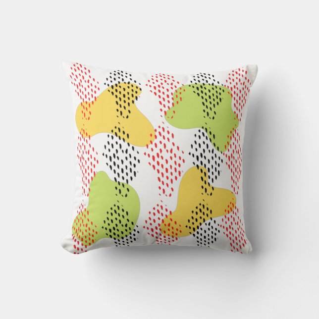 Modern Abstract Watercolor Pattern Cushion (Front)