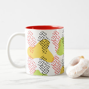 Modern Abstract Watercolor Pattern Two-Tone Coffee Mug