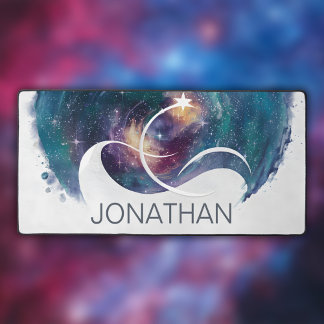 Modern Abstract Watercolor Space Desk Mat
