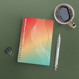 Modern Abstract Wave Design   Gradient Notebook