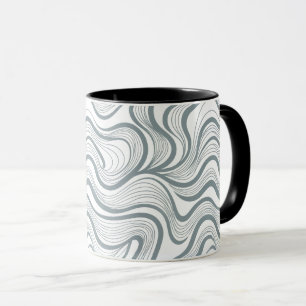 Modern Abstract Wavy Lines Mug