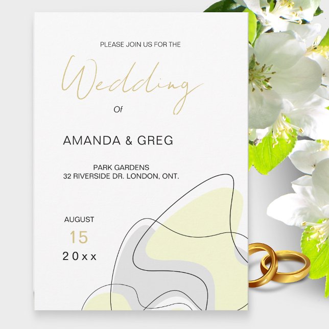 Modern Abstract Wedding Invitation (Creator Uploaded)
