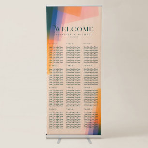 Modern Abstract Wedding Seating Retractable Banner