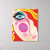 Modern Abstract Whimsical Face Fine Art
