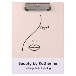 Modern Abstract Woman Beauty Face Logo  Clipboard