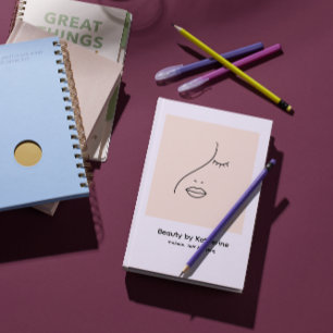 Modern Abstract Woman Beauty Face Logo Notebook