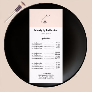 Modern Abstract Woman Beauty Face Logo Rack Card