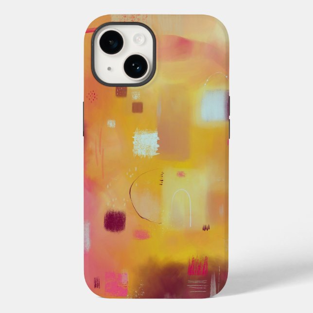 Modern Abstract Yellow Case-Mate iPhone Case (Back)
