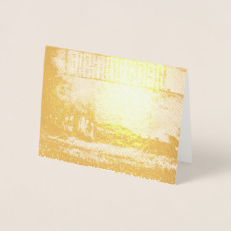 Modern Abstract Yellow Gradient Note Card - Artist