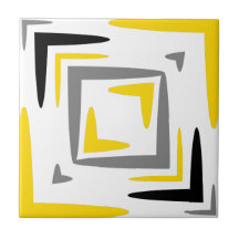 Modern Abstract Yellow Grey