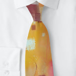 Modern Abstract Yellow Watercolor Art Tie<br><div class="desc">A contemporary modern abstract watercolor painting in warm autumn or fall colours. Yellow ochre,  pink,  orange and cream. Original art by Nic Squirrell.</div>