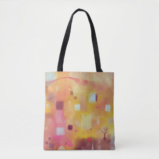 Modern Abstract Yellow Watercolor Art Tote Bag
