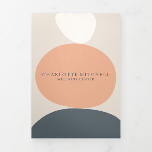 Modern Abstract Zen Stones Peach/Blue Brochure