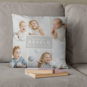 Modern Abuelo 4 Photo Grey Cushion
