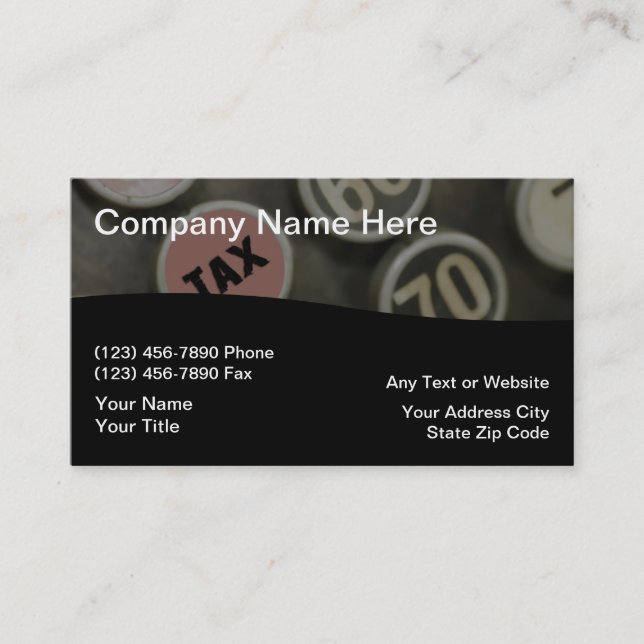 Modern Accountant Business Cards Unique (Front)