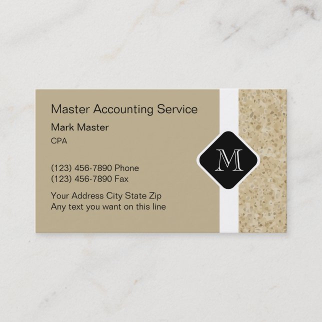 Modern Accountant Businesscards Business Card (Front)
