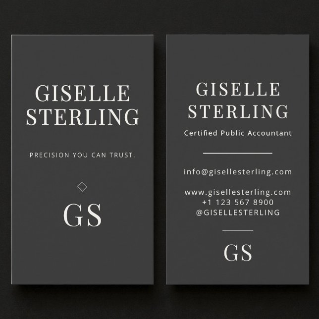 Modern Accountant Tax Preparer CPA Business Card (Creator Uploaded)