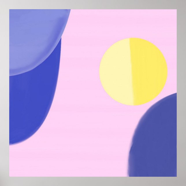 modern acrylic colours abstract art poster (Front)