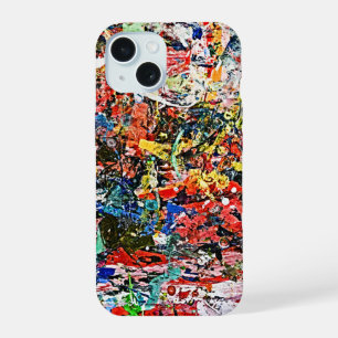 Modern Acrylic Painting - Vibrant Abstract Art iPhone 15 Case