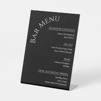 Modern Acrylic Wedding Bar Menu Sign | Editable Co