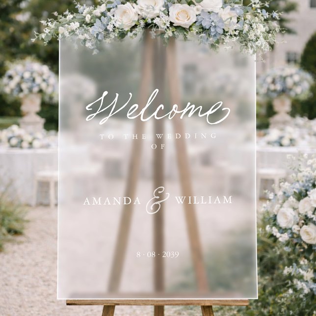 Modern Acrylic Wedding Welcome Sign (Creator Uploaded)