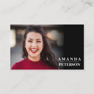 Modern Actor Models Dancer Photo horizontal Business Card