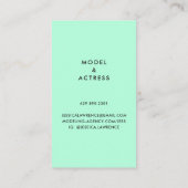 Modern actors models headshot photo photography business card (Back)