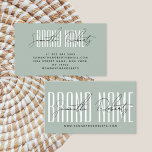 Modern add brand name elegant mint business card<br><div class="desc">Modern add brand name elegant mint</div>