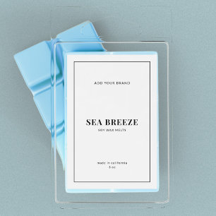 Modern Add Your Brand Black Border Product Label
