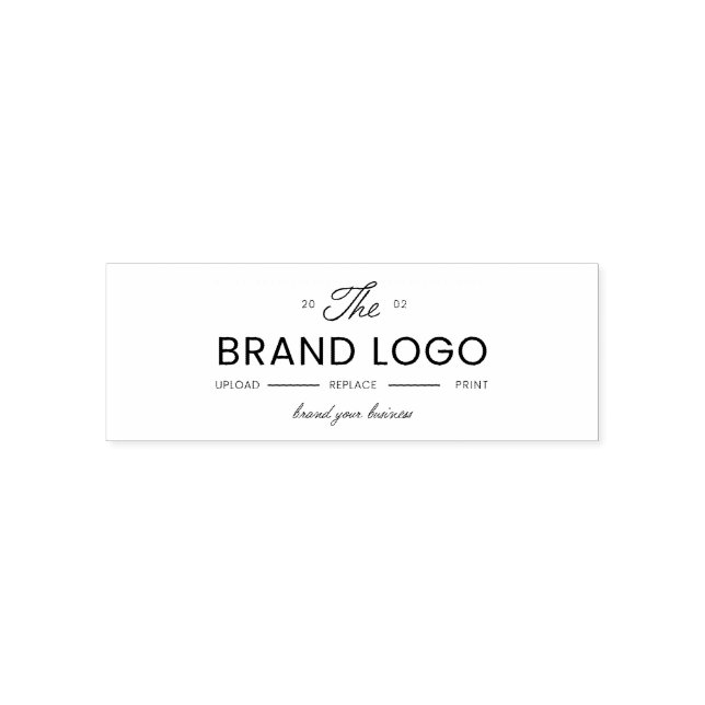 Modern Add Your Brand Logo Design  Self-inking Stamp (Design)